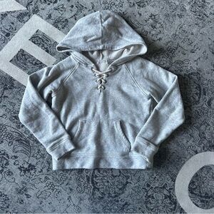 Gray Lace-Up Hoodie  Sz 7/8